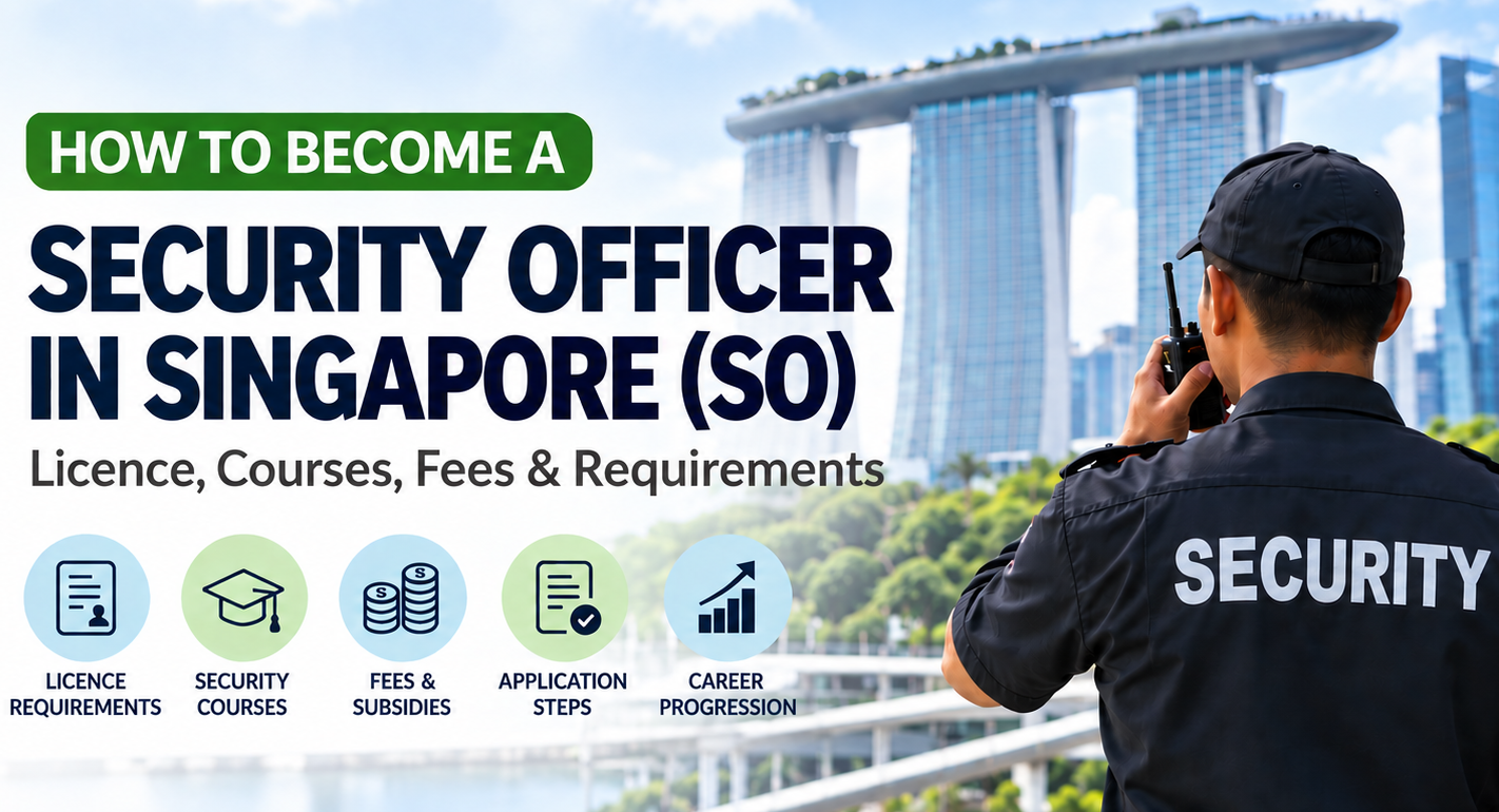 Security Officer in Singapore guide covering licence, courses, fees and requirements This is concise, descriptive, and includes the main SEO context without keyword stuffing.